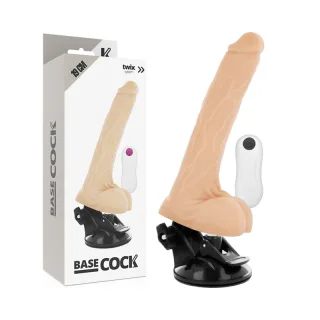 Realistischer Vibrator Base Cock mit Fernbedienung Natur 19 x 4 cm