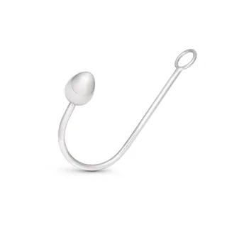 Erregender Anal Hook aus Edelstahl, mit Kegel und ?se 60 mm