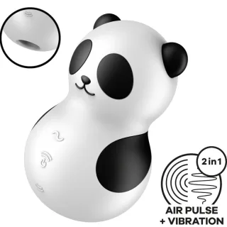Vibrator Pocket Panda Air Pulse Schwarz und Weiß