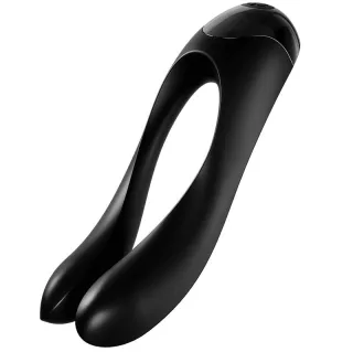 Auflegevibrator Candy Cane für den Finger Schwarz