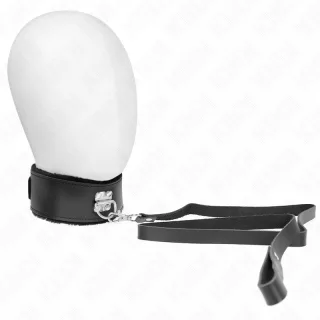 Fetisch-Toy KINK Halsband mit schwarzem Plüschfutter Schwarz 48 x 6 cm