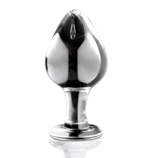 Analplug Icicles Nr. 25 Glas Klar 7,5 x 4,5 cm
