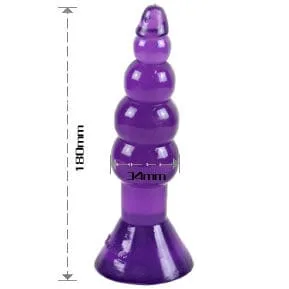 Analplug Perlenform Lila 18 x 3,4 cm
