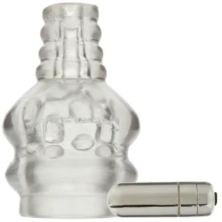 Masturbator Super Ball Sucker mit Vibration Durchsichtig 7,4 x Ø 6,6 cm