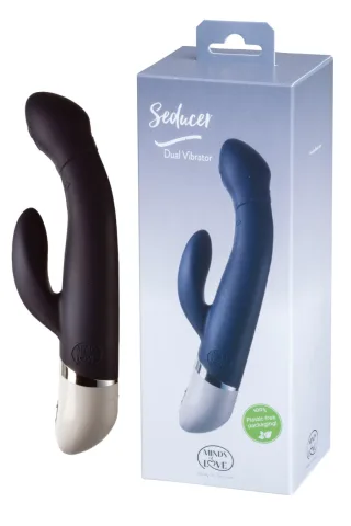 MINDS of LOVE - Seducer - Dual Vibrator  - anthrazit - 18,5 cm