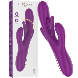 Rabbit-Vibrator Intense Apolo mit schwingender Zunge Lila 24,2 x 3,5 cm