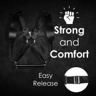 Fesselset Harness Schwarz