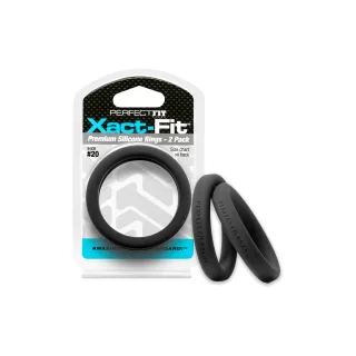 Penisring Xact-Fit 2er-Pack Schwarz 6,1 x Ø 19,1 cm