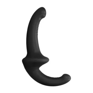 Strapless Strap-on aus Silikon Schwarz