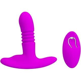 Analplug Heather mit Stoßfunktion und Funkfernbedienung 12,3 x 2,9 cm