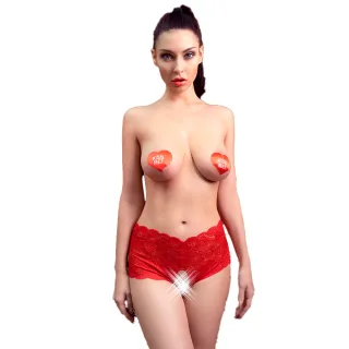 Slip Panty aus Spitze Rot S/M
