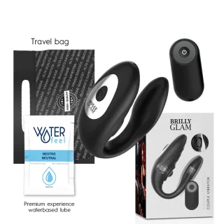 Paarvibrator Brilly Glam mit Puls- und Vibrationsfunktion und Fernbedienung Schwarz