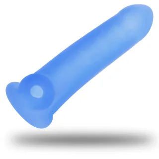 Penishülle Ohmama aus Silikon geschlossen Größe M Blau