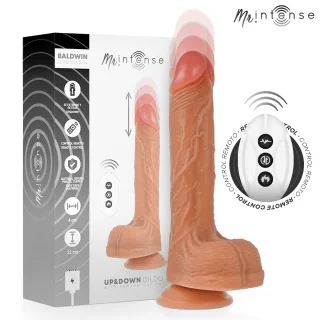 Realistischer Vibrator Baldwin mit Stoßfunktion Natur 22 x 4 cm