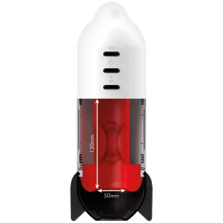 Masturbator Jamyjob Rocket mit Kompressions- und Vibrationsfunktion Weiß