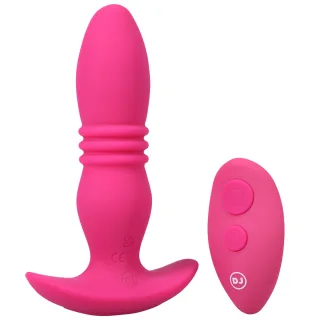 Analplug Rise aus Silikon mit Fernbedienung Pink 14 x Ø 3,6 cm