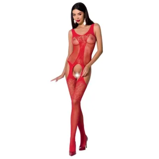 Bodystocking Passion Woman mit Streifen Rot Einheitsgröße