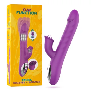Rabbit-Vibrator Zenda Thruster und Rotation Violett 24,5 x 3,5 cm