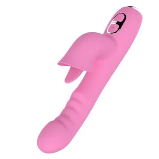 Rabbit-Vibrator T-May mit Stoß-, Schwing- und Wärmefunktion Pink