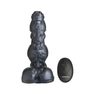 Dildo Cyborg stoßend und vibrierend Silikon Silber 16,7 x Ø 6,4 cm