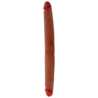 Doppeldildo Get Real Doppelendes Silikon Karamell 40 cm