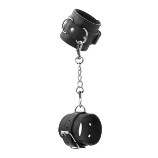 Handschellen Bondage Love aus Leder Schwarz