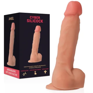 Realistischer Dildo Ansel aus Flüssigsilikon Natur 12 x Ø 2,9 cm