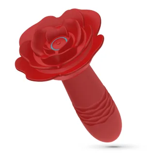 Analplug Romeo mit Stoßfunktion und Fernbedienung Rot 14,2 cm