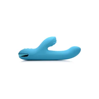 Rabbit-Vibrator Silikon pulsierend Grün 10,9 x Ø 3,5 cm
