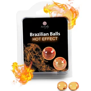 Secretplay - 2 Brasilianische Kugeln mit wärmendem Effekten - cremefarben - 2 Stück