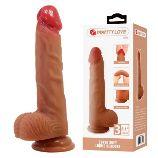 Realistischer Dildo Lisle aus Liquid Silicone Karamell 20,6 x 4,2 cm