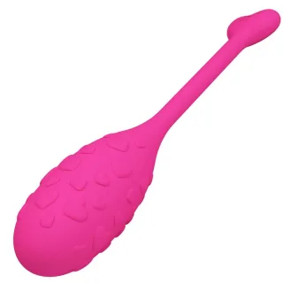 Vibro-Ei Fisher mit App-Steuerung und Herzrelief Rosa