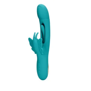 G-Punkt-Vibrator Schmetterling mit Flatterfunktion Blau