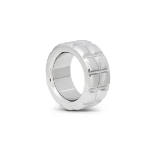 Massiver Cockring aus Edelstahl mit Verzierungen 50 mm
