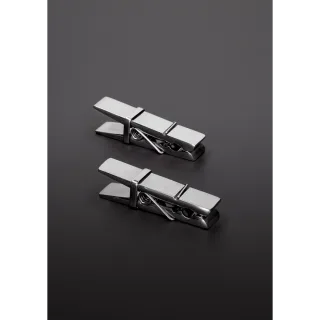 Nippelklemmen Wäscheklammer-Stil Silber 8 cm