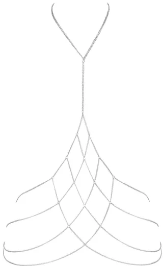 Bodykette mit Muster - Silber