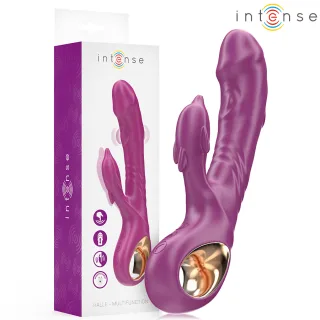 Rabbit-Vibrator Intense Halle mit Delfinarm und Stoßfunktion Lila