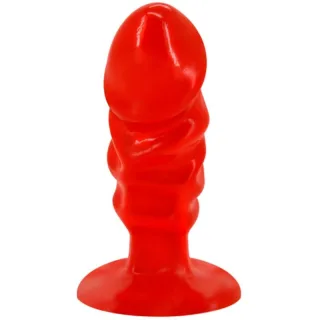 Analplug gedreht Rot 11 x 3,8 cm