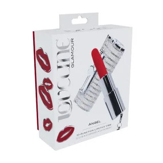Lippenstift-Vibrator Angel mit 4 Aufsätzen Transparent