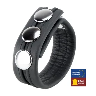 Penisring Leder verstellbar Schwarz
