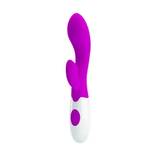 Rabbit-Vibrator Brighty mit 30 Impulsen Fuchsia 20 x 3,5 cm