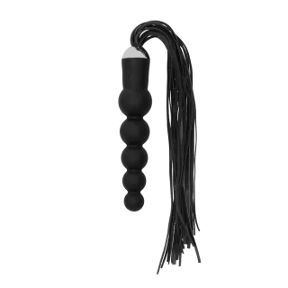 Peitsche mit Silikon-Dildo gebogen Schwarz 49 x Ø 4,7 cm