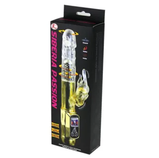 Rabbit-Vibrator Siberia Passion mit Rotation Gold