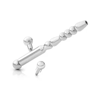 Dilator / Prinzenzepter, Wellenform, Prince Albert Piercing aus Edelstahl, in verschiedenen Gr??en 12 mm