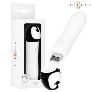 Vibrator Intense Rico Bullet Pinguin mit USB-Stecker Weiß