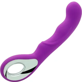 Vibrator Anna mit Zugring Violett 19,8 x 2,5 cm