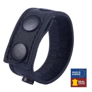 Penisring Cocky Leder verstellbar Schwarz