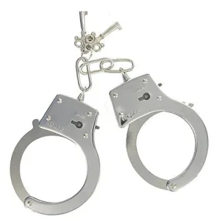 Handschellen aus Metall Silber