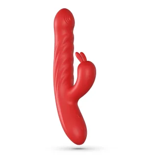 Rabbit-Vibrator Lapin mit Stoßfunktion Rot
