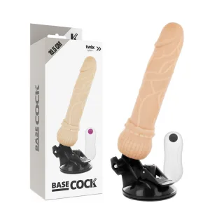 Realistischer Vibrator Base Cock mit Fernbedienung Natur 19,5 x 4 cm